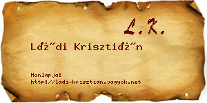 Ládi Krisztián névjegykártya